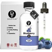 Dolce Flav Blueberry Extract 2 Oz - Kosher, Sugar-Free, Concentrated Ripe Blueberry Flavoring For Baking, Chocolates & Desserts, Includes Measured Dropper