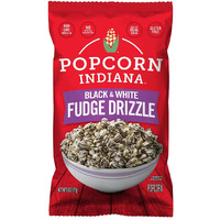 Popcorn Indiana Fudge Drizzled Black & White Popcorn, 6 Oz