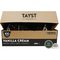 Tayst Coffee Pods, Vanilla Cream Medium Roast, K Cups Compatible With Keurig Coffee Maker, Sustainable Single Serve, Pack Of 100