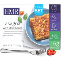 Hmr Lasagna With Meat Sauce Entr  E | Pre-Packaged Lunch Or Dinner To Support Weight Loss | Ready To Eat | 16G Of Protein | Low Calorie Food | 8Oz Serving Per Meal | Pack Of 6