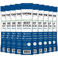 Think Jerky Original Beef Sticks, Gluten And Sugar Free, No Nitrates, Keto Paleo Friendly High Protein Low Carb Meat Snack - 0.5 Oz Sticks, 20 Pack