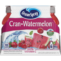 Ocean Spray Cran-Watermelon Cranberry Watermelon Juice Drinks, 10 Fl Oz Bottles, 6 Count (Pack Of 4)