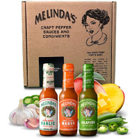 Melindas Mild & Wild Variety Pack - Gourmet Hot Sauce Gift Set With Variety Of Fresh Flavors - Includes Jalapeo, Mango & Garlic Habanero - Premium Hot Sauce Variety Pack With Mild Heat - 5Oz, 3 Pack