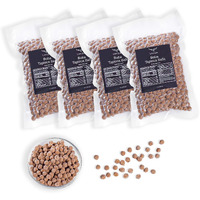 Boba Pearls | Tapioca Pearls | Locca Booba | 4 X 14 Oz (40 Servings) | Premium Easy To Cook | No Preservatives | Boba Pearls Recipe Card | Vegan | Brown Sugar Boba - (4 Bags - 56Oz)
