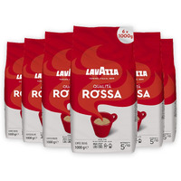 Lavazza Qualita Rossa Coffee Beans, Pack Of 6, 6 X 1000G