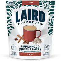 Laird Superfood Chai Instant Latte With Adaptogens - Instant Chai Tea Powder With Superfood Coconut Creamer - Gluten Free, Non-Gmo, Vegan, 8 Oz. Bag, Pack Of 1