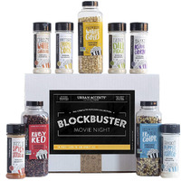 Urban Accents Blockbuster, Movie Night Popcorn Kernels Gift And Popcorn Seasoning Variety Pack (Set Of 9)-3 Kernels And 6 Popcorn Seasonings