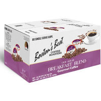 Bostons Best Coffee - Smooth Light-Roast Breakfast Blend, Delicious Gourmet Coffee Compatible With Keurig Coffee Maker, 1 Count (80 Single Serve Cups)
