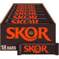 Skor Crisp Butter Toffee And Chocolate Candy Bars, 1.4 Oz (18 Count)