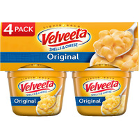 Velveeta Original Easy Mac Shells And Cheese (4 Microwaveable Cups)