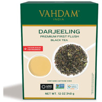 Vahdam, First Flush Darjeeling Tea - 170+ Cups (340G/12Oz) Loose Leaf Black Tea - Flowery, Aromatic & Delicious | Mellow & Fragrant | Vacuum Sealed Pack