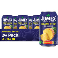Jumex Pineapple Juice Nectar - Made With Fresh Fruit Puree From Concentrate For Tropical Fruit Smoothie Mix, Cocktail Mixers & Kids Drinks & Beverages - 11.3Oz, 24 Pack Pineapple Juice Cans