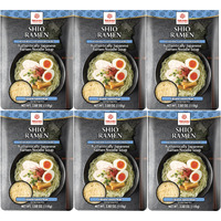 Hakubaku Japanese Ramen Noodle Soup, Shio, 3.88Oz (Pack Of 6), Authentic Japanese Ramen Non-Fried & Soft Noodles, Shelf-Stable. Product Of Japan. Pack Of 6 Ramen Noodles.