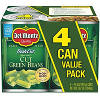 Del Monte Fresh Cut Blue Lake Mixed Cut Green Beans, Canned Vegetables, 14.5 Ounce (Pack Of 4), 2002160