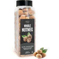 Fresh Finest Whole Nutmeg 15.16Oz - Premium Quality Whole Nutmeg - All-Natural, Non-Gmo, Gluten-Free, Kosher - Perfect For Baking, Cooking, And Desserts