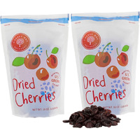 Cherry Bay Orchards - Dried Montmorency Tart Cherries - Pack Of Two 16 Oz Bags (32Oz Total) - 100% Domestic, Natural, Kosher Certified, Gluten-Free, And Gmo Free - Packed In A Resealable Pouch
