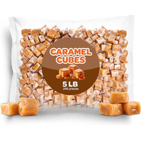 Caramel Cubes Candy, Soft Creamy Squares, Bulk Pack 5 Pounds