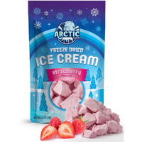 Arctic Farms Freeze Dried Ice Cream Bits Bagged And Boxed - Does Not Melt (Strawberry)