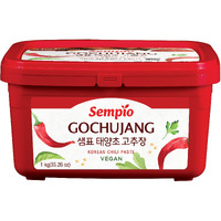 Sempio Vegan Gochujang - Mild Heat - Korean Traditional Fermented Condiment For Tteokbokki, Bibimbap, Red Chili Pepper Paste, Spicy, Sweet And Savory Sauce. Dips And Marinades (2.2Lbs / 1Kg)