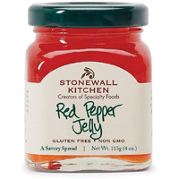 Stonewall Kitchen Gourmet Mini Red Pepper Jelly, Perfect For Appetizers, Bright And Flavorful Sweet Red Peppers, Made In Usa, Comes In Beautiful Jar, 4 Oz.