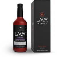 Lava Premium Concord Transfusion Mix Made With Concord Grape Juice, Real Ginger, Ginger Ale, No Artificial Sweeteners, 1-Liter (33.8Oz) Glass Bottle, Ready To Use