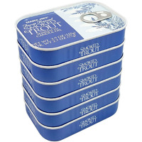 Trader Joe's Smoked Trout Fillets In Oil Skinless 3.9 Oz Tin, (6 Pack)