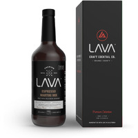 Lava Premium Espresso Martini Mix, Cold Brew Espresso, 65Mg Caffeine Per Serv., No Artificial Sweeteners, Colors, Or Flavors, Espresso Martini Gift, 1-Liter (33.8Oz) Glass Bottle