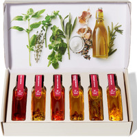 Thoughtfully Gourmet, Spice Infused Olive Oil Gift Set, Premium Extra-Virgin Olive Oil From Spain, Flavors Include Chili, Rosemary, Lemon, Spicy Garlic, Herbes De Provence And Tuscan, Set Of 6