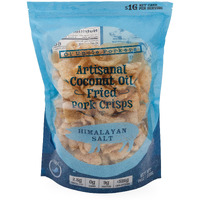 Keto Friendly Himalayan Pork Rinds (Himalayan Pink Salt, 8Oz Bag); Pork Crisps Artisan Fried In Coconut Oil