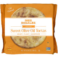 Ines Rosales Seville Orange Sweet Olive Oil Tortas (Pack Of 2) (Tortas Con Naranja Sevillana) 6.34 Oz (180 G) Pack, Contains Six Fine Mediterranean Crisps (Tortas) Individually Wrapped