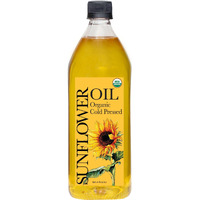 Daana Sunflower Oil: Certified Usda Organic, Extra Virgin, Cold Pressed, High Oleic, Non-Gmo. Healthy Oil For Cooking, Baking, Frying, Hair And Skin Care. Pesticide And Chemical Free (34 Fl Oz) (Pack Of 1)
