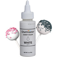Chefmaster White Candy Color | True-Tone Shades | Oil-Based | Professional-Grade Dye | Chocolate, Strawberries, Cake Pops | Decorating | Easy-To-Use | Manufactured In The Usa | 2 Oz