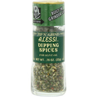 Alessi Herb & Seasoning Grinder, Dipping Spices For Olive Oil, Tip N' Grind (Garlic, 0.76 Ounce (Pack Of 4))