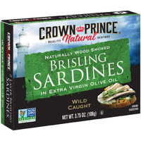 Crown Prince Natural Two Layer Brisling Sardines In Extra Virgin Olive Oil, 3.75-Ounce Cans (Pack Of 12)