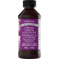 Lorann Oils Cream Cheese Bakery Emulsion: True Essence, Ideal For Boosting Fruit Tones In Cakes, Cookies & Desserts, Gluten-Free, Keto-Friendly, Extract Substitute Essential For Your Kitchen, 4 Oz