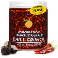 Momofuku Black Truffle Chili Crunch By David Chang, (5.5 Ounces), Chili Oil With Crunchy Garlic And Shallots, Spicy Chili Crisp With Real Truffle For Cooking As Sauce Or Topping (Packaging May Vary)