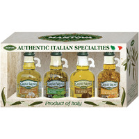 Mantova Grandaroma Flavored Extra Virgin Olive Oils, Variety Gift Set, Made In Italy, Cold-Pressed, 100% Natural, Heart-Healthy, For Grilling, Barbequing, Smoking, And Cooking, 8.5 Oz (Pack Of 4)
