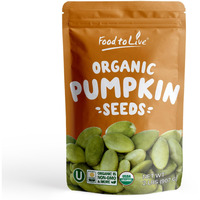 Food To Live Organic Dry Roasted Pumpkin Seed Kernels With Himalayan Salt, 2 Pounds Non-Gmo, Oven Roasted Whole Pepitas, No Oil Added, Shelled, Vegan, Kosher, Bulk