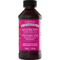 Lorann Oils Raspberry Bakery Emulsion: True Essence, Ideal For Boosting Fruit Tones In Cakes, Cookies & Desserts, Gluten-Free, Keto-Friendly, Extract Substitute Essential For Your Kitchen, 4 Oz
