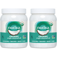 Nutiva Organic Coconut Oil 54 Fl Oz, Cold-Pressed, Unrefined Cooking Oil, Natural Hair Oil, Skin Oil, Massage Oil, Usda Organic, Extra Virgin Coconut Oil (Aceite De Coco) (Pack Of 2)