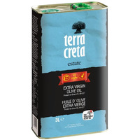 Terra Creta, 100% Koroneiki Variety, Estate Greek Extra Virgin Olive Oil, 3 Ltr (101 Fl.Oz) Tin