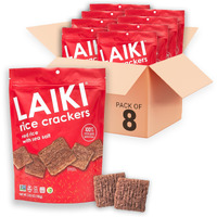 Rice Crackers - Gluten Free Snacks - Deliciously Light And Airy Crunch - Allergen-Friendly, Vegan, Non-Gmo, Fodmap Friendly, Seed-Oil Free, Red Rice Sea Salt Flavor - 3.53 Ounce Bag (Pack Of 8)