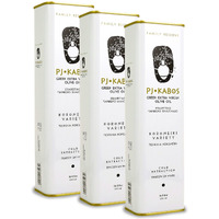 P.J. Kabos 2024/25 Harvest, High Phenolic (450+Mg/Kg), Premium Greek Extra Virgin Olive Oil, Kosher, Greece, Cold Extracted, 3 X 16.9 Oz Tin, Koroneiki, ""Family Reserve - Medium""