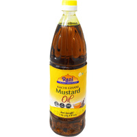 Rani Mustard Oil (Kachi Ghani) 33.8 Ounce (1 Liter) Non-Gmo | Gluten Free | Vegan | 100% Natural | Kosher