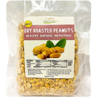 Beyond Nature Dry Roasted Peanuts - Unsalted 2 Pound (32 Oz) Vacuum Sealed Non Gmo, No Oil & No Salt, Low Carb, Keto Friendly & Vegan Snack