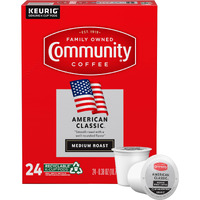 Community Coffee American Classic 24 Count Coffee Pods, Medium Roast, Compatible With Keurig 2.0 K-Cup Brewers, 24 Count (Pack Of 1)