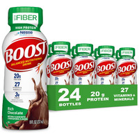 Boost High Protein With Fiber Ready To Drink Complete Nutritional Drink, Rich Chocolate, 8 Fl Oz Bottle, 24 Pack