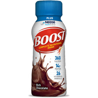 Boost Plus Complete Nutritional Drink, Rich Chocolate, 8 Ounce Bottle (Pack Of 12)