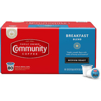 Community Coffee Breakfast Blend 80 Count Coffee Pods, Medium Roast, Compatible With Keurig 2.0 K-Cup Brewers, Box Of 80 Pods