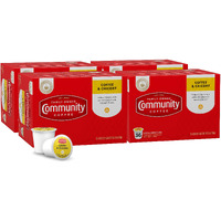 Community Coffee & Chicory 144 Count Coffee Pods, Dark Roast, Compatible With Keurig 2.0 K-Cup Brewers, 36 Count (Pack Of 4)